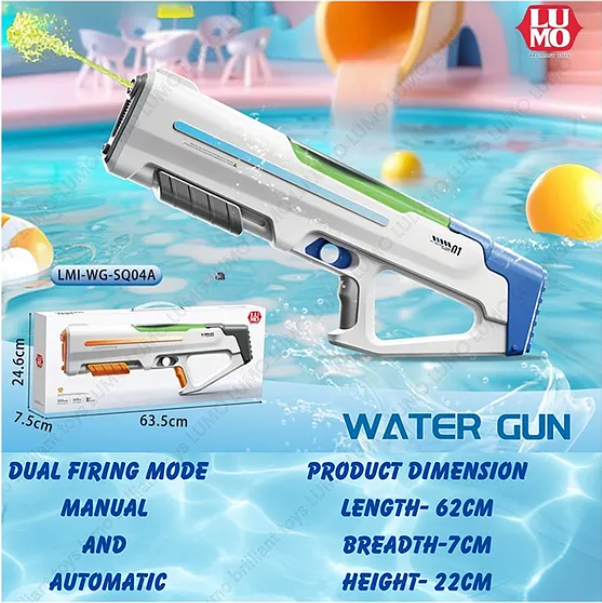 Electric Water Gun Toy for Kids & Adults | High-Pressure Automatic Spray | Summer Pool & Outdoor Fun | Holi -Color May Vary