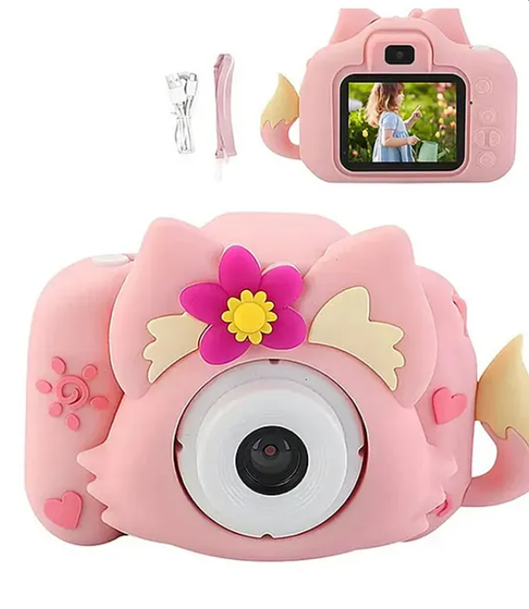 Digital Handy Portable Cute Fox Camera Full HD 1080P 2.0 Screen with Inbuilt Games - Multicolor