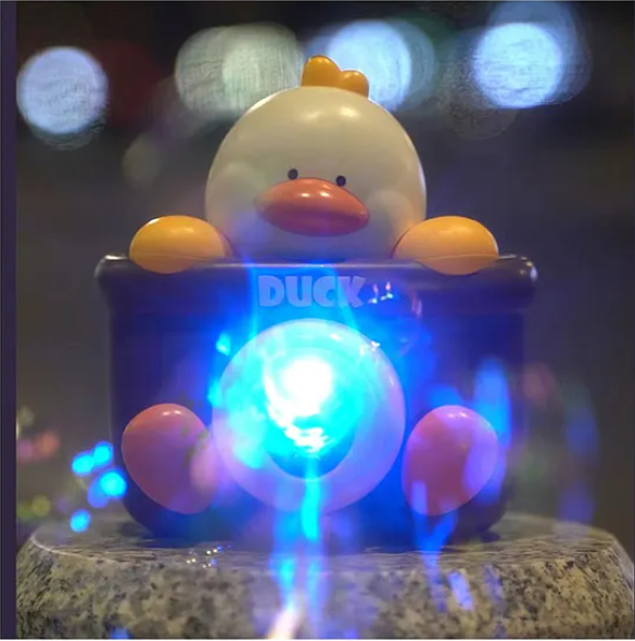 Cute Cartoon Animal Duck Bubble Camera for Kids Bubble Machine with Bubble Refill Bottle, Realistic Shutter Light and Sound Effect - Multicolor