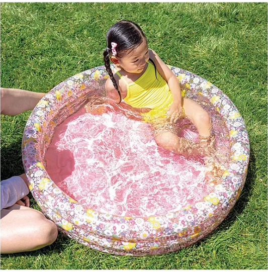 Inflatable Pool Sweet Blossom Baby Pool Intex Swimming Pool For Babies Intex Pool Bath Tub For Kids Flowers Paddling Pool - Multicolor