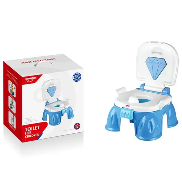 Musical Huanger Baby Potty Portable Kids Training Toilet With Music - Blue