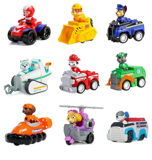 9 Pcs Dog Paw Patrol Theme Cars Toy Set Die-Cast Pull Back Cars Toys For Kids Fun Kids Engaging Dog Special Patrolling On Cars Toys - Multicolor