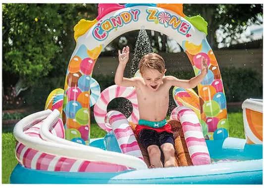 Inflatable Kids Candy Zone Water Play Center Swimming Pool