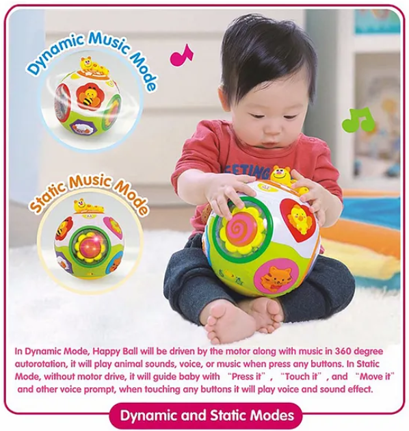 Catch-Me Activity Ball Toy With Lights And Music Early Educational Learning Toy For Kids And Babies - Multicolor