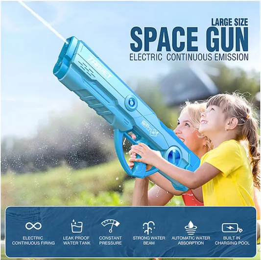 Realistic Water Gun Toys For Kids Electric Large Size Space Water Gun Toys Repeater Automatic Water Spray Gun High Pressure Water Play Guns - Multicolor