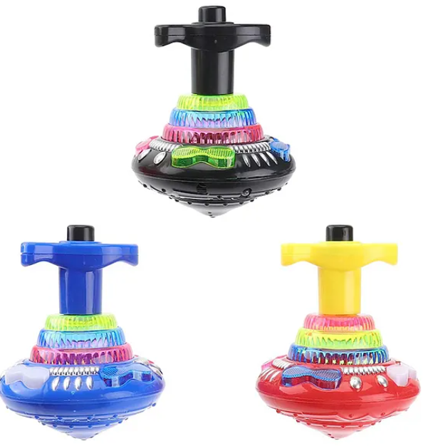 Yamama Super Spinning Launcher Top With Flashing Led Light and Music Electric - Green