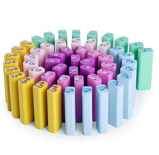 Unicorn Color Wooden with Dices Multicolor - 54 Pieces