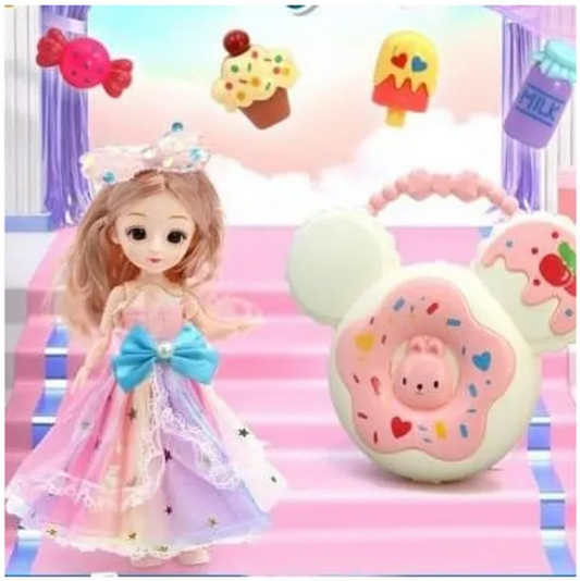 Candy Doll Pretend Play Set Toys For Kids With 4 Candy Toy And Purse Fun And Imaginative Roleplay Toy for Girls - Multicolor-Height 52 cm