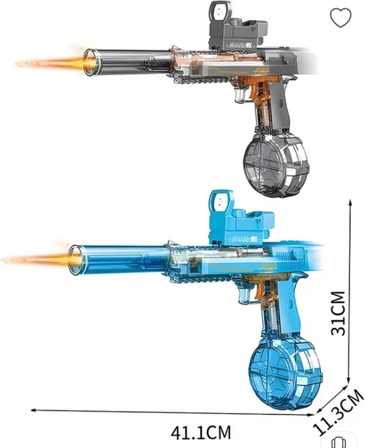Realistic Water Gun Toys For Kids Electric Desert Eagle Water Gun Toys With LED Lights Repeater Automatic Water Spray Gun High Pressure Water Play Gun Toy - Color May Vary