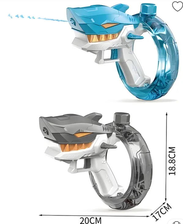 Realistic Water Gun Toys For Kids Electric Shark Water Gun Toys Repeater Automatic Water Spray Gun High Pressure Water Play Gun Toy - Color May Vary