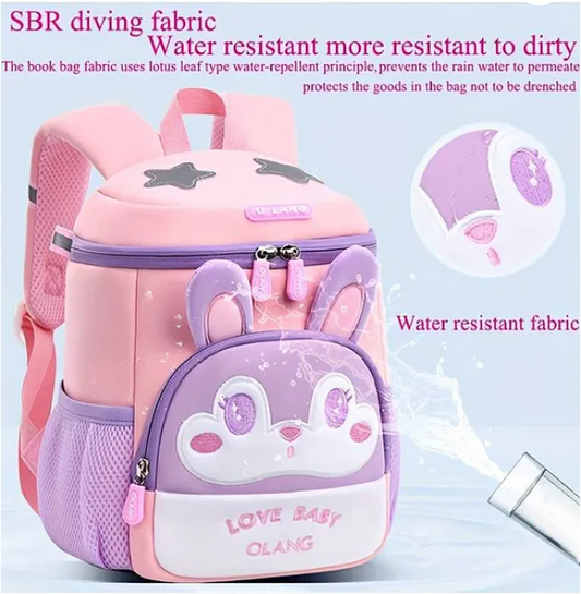 Tutu Love Bunny Cute Luxury Bucket Backpack Waterproof Lightweight Spine Protection Backpack With Reflective Design Premium Design Bag For Pre School Kindergartens Picnic And Holidays Multicolor