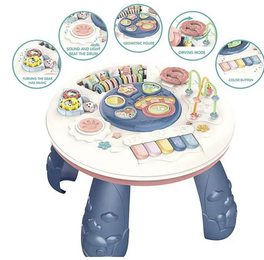 Musical Learning Table Toy Educational Musical Toy With Piano, Musical Activities Light And Sound For Kids And Babies - Multicolor