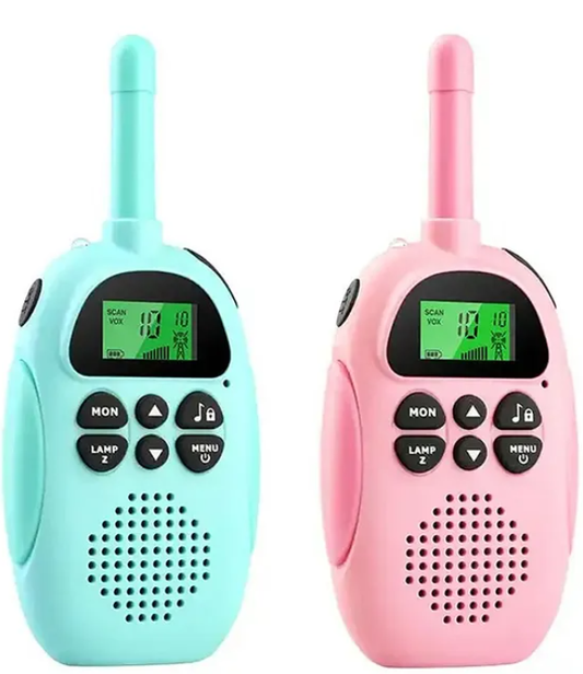 Handheld Two Ways Radio Children Walkie Talkie Rechargeable Long Range Built-in Flashlight Toy, Kids Walkie Talkie Color May Vary