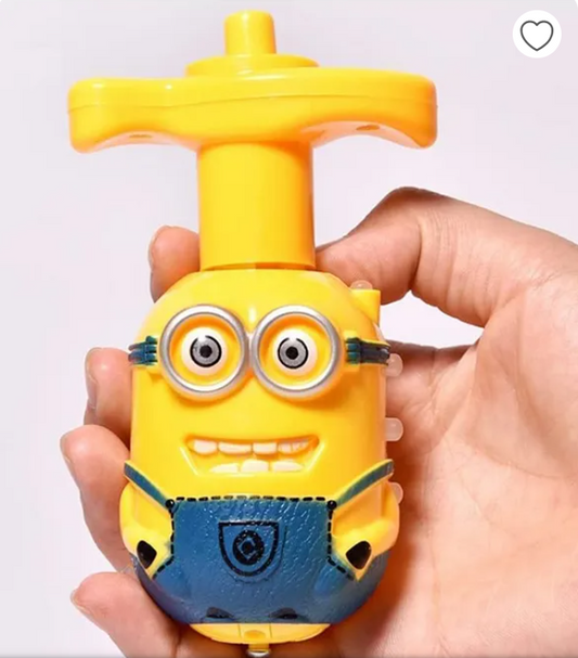 Minion Flashing Spinning Tops With LED Lights And Music For Kids - Multicolor