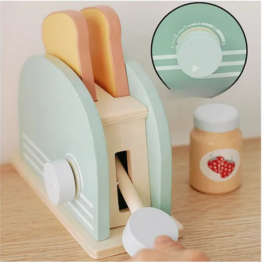 Wooden My Little Bread Maker Toys For Kids Educational Montessori Toys Fun Entertainment Enjoyable Role Pretend Play Kids Toys Multicolor