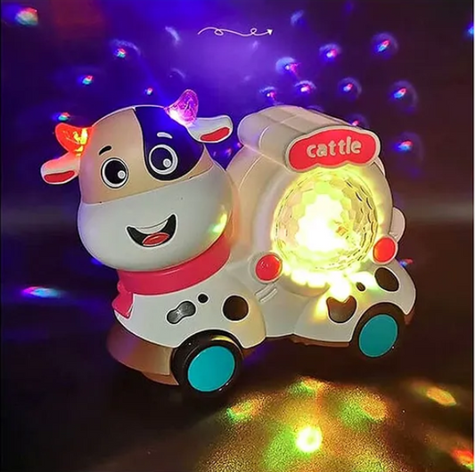Musical Two-Sided Cattle And Sheep Animal Toy With Light And Music For Kids Multicolor