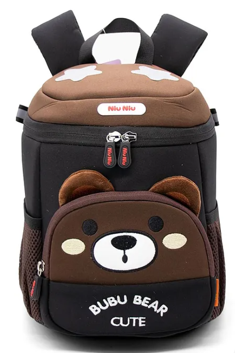 Bubu Bear Cute Luxury Bucket Backpack For Kids And Toddlers Warterproof Lightweight Spine Protection Backpack With Reflective Design For Kids Premium Design Bag For Kids Best For Pre School Kindergartens Picnic And Holidays - Height 9 Inches