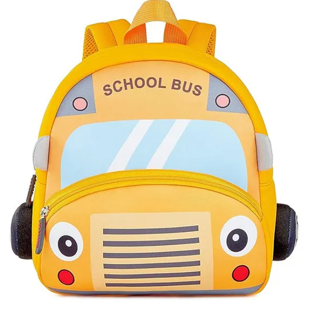 Cartoon Theme School Bag Lightweight for Preschool & Nursery Kids Premium Design Bag For Kids Best For Pre School Kindergartens Picnic And Holidays - Multicolor Height 9.8 Inches