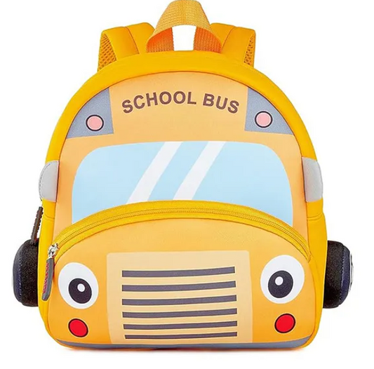 Cartoon Theme School Bag Lightweight for Preschool & Nursery Kids Premium Design Bag For Kids Best For Pre School Kindergartens Picnic And Holidays - Multicolor Height 9.8 Inches