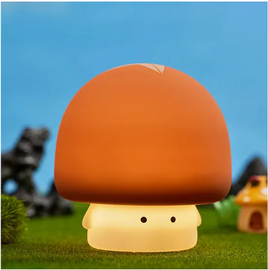 Cute Mushroom Night Light Squishy Silicone LED Animal Night Warm Light Three Dimming Mode With Large Capacity Battery Timed - Multicolor