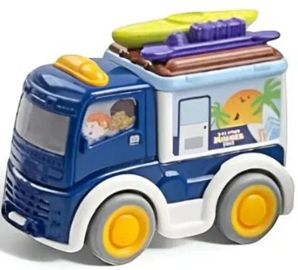 Holiday Cruze Pull-Back Vacation Vans Pack of 3 | Vacations Vans For Kids | Colorful Van Toy Set for Fun & Imaginative Play - Multicolor