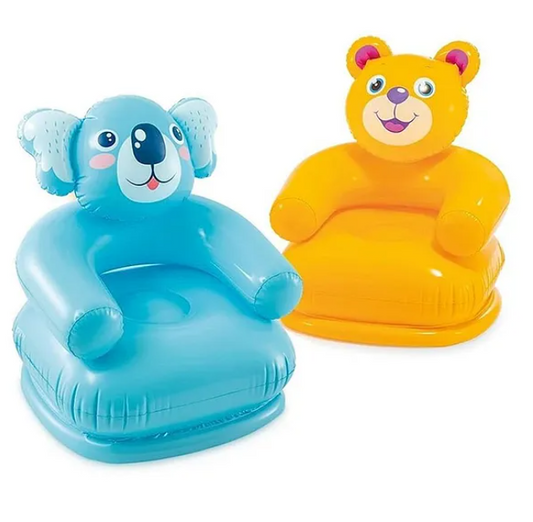 Inflatable Happy Animal Chair (Colour & Print May Vary)