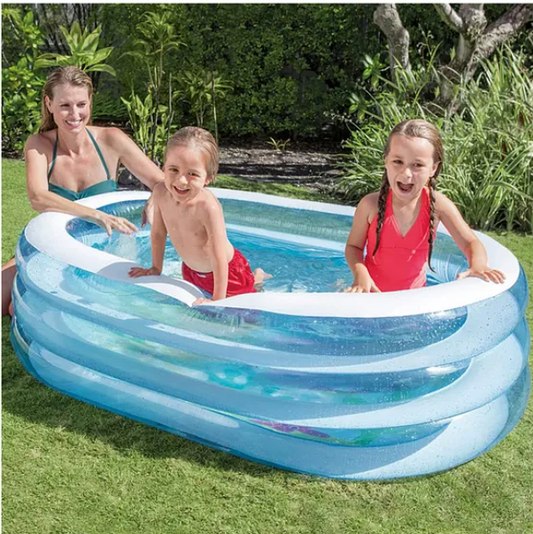 Inflatable Oval Fun Water Pool Swim Water Pool For Kids - Multicolor