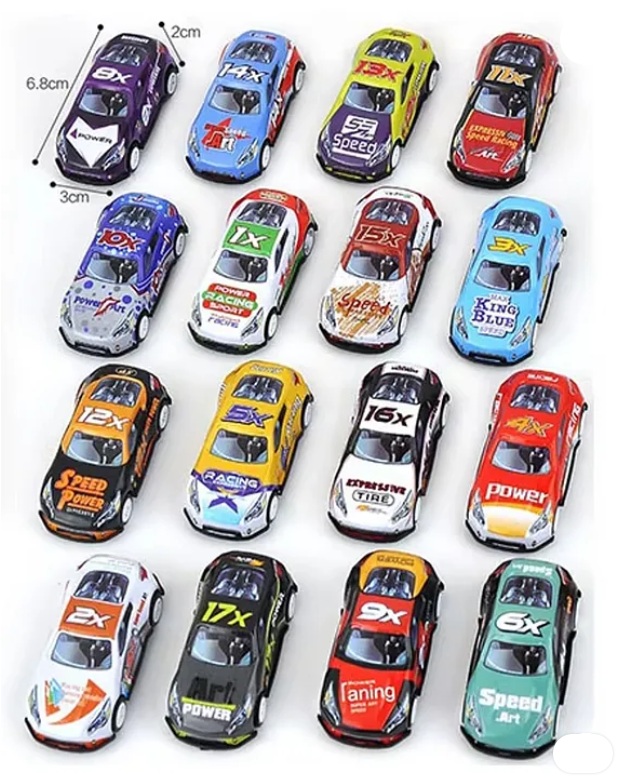 Racing Car Toys For Kids Colorful Alloy Metal Die-cast Pull Back Powered Fun Engaging 10 Pcs Multicolor