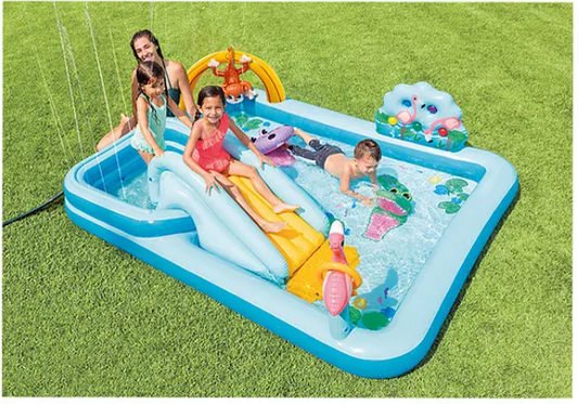 Jungle Adventure Inflatable Play Center Pool - Multicolor