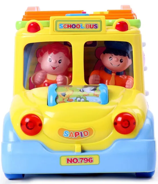 Multi Activity School Bus with Light & Music- Multicolor