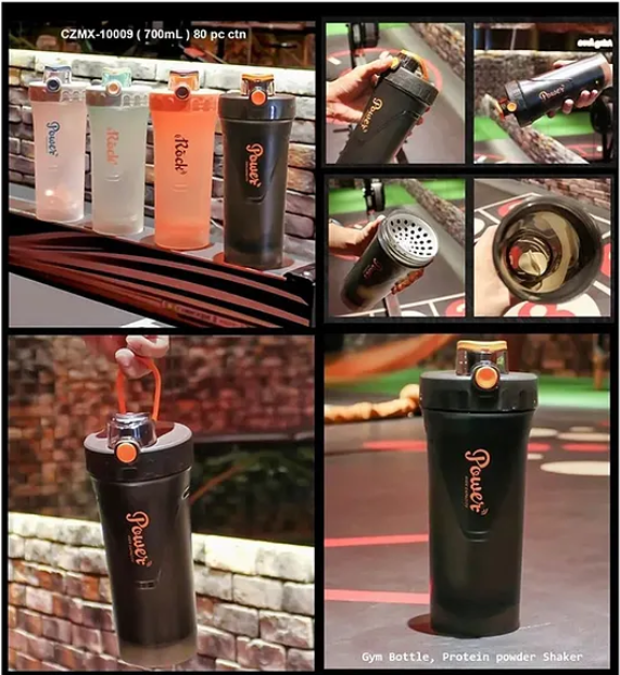 Anti Leak Spill Proof Sports Shaker Sipper Bottle with Blender Ball 700 ml (Color May Vary)