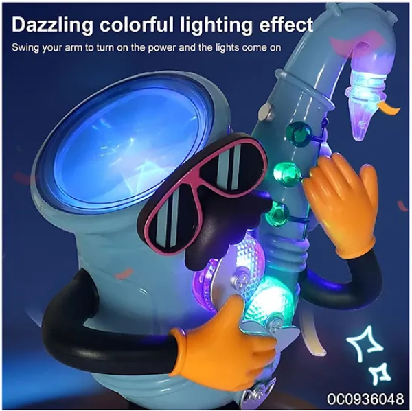 Musical Toy Mr. Rock Musical Cartoon Robot Singing And Dancing Toy With Lights And Music For Kids - Multicolor