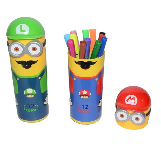 Minions Character Theme Sketch Pens Box With 12 Pens Each Superfine Nib Sketch Pens For Kids Color And Design May Vary