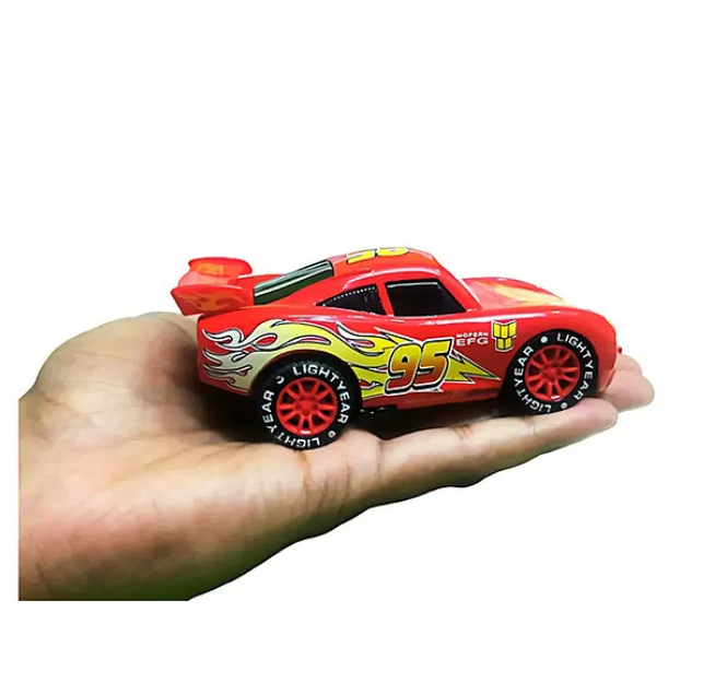 Amazing Mc-Queen Car Pull Back Toys For Kids with Lights And Sounds Die-Cast Racing Metal Cars Toys High Speed And Unbreakable Toy - Multicolor