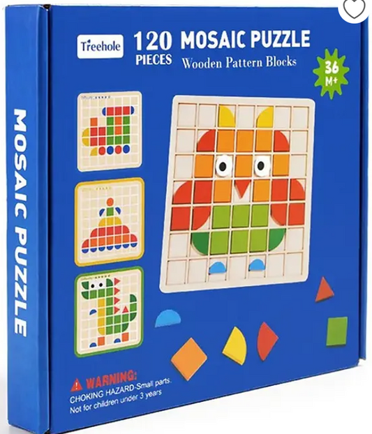 Cartoon Wooden Creative Jigsaw Puzzles Shape Matching Game Wooden Kids Educational Toy CPC CE 120 Pieces Mosaic Puzzles Multicolor