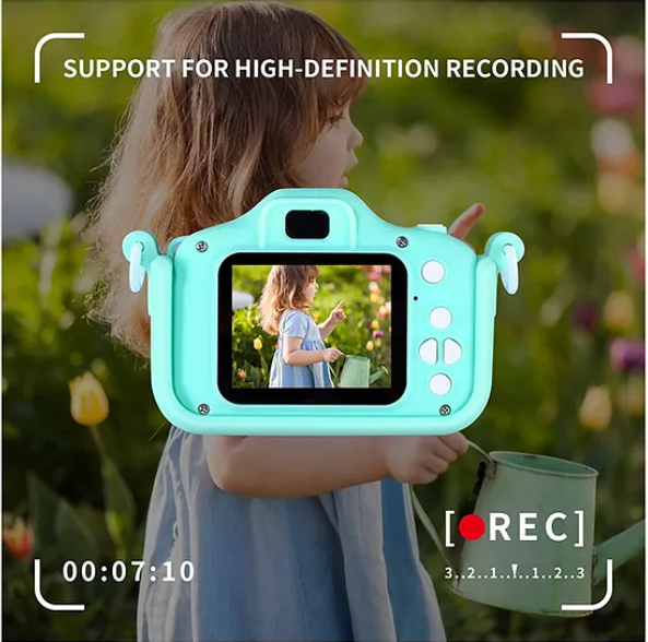 Digital Handy Portable Dinosaur Mini HD Camera For Kids Full HD 1080P 3.0 Screen With Inbuilt Games Children's Definition Camera Photos of Games Buoy Digital Cameras For Kids - Multicolor