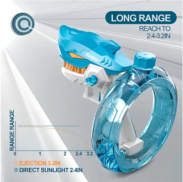 Realistic Water Gun Toys For Kids Electric Shark Water Gun Toys Repeater Automatic Water Spray Gun High Pressure Water Play Gun Toy - Color May Vary