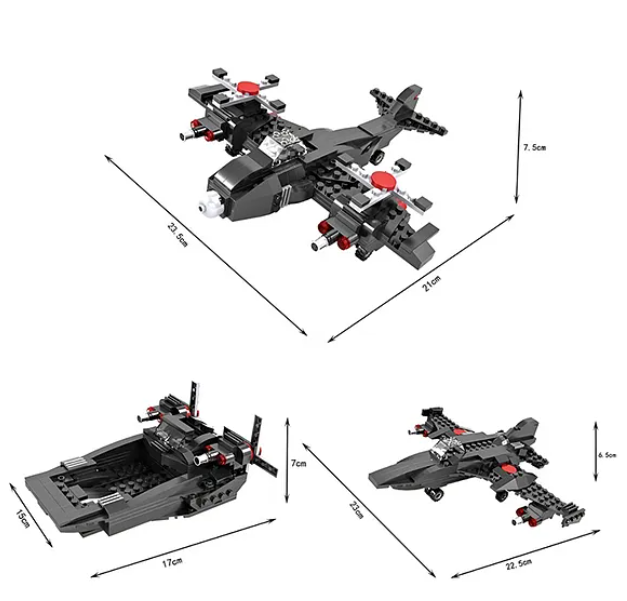 Building Blocks 3 In 1 Architect Air Fighter Bricks Blocks Toys For Kids Fun And Educational Toys For Kids 231 Pcs - Multicolor