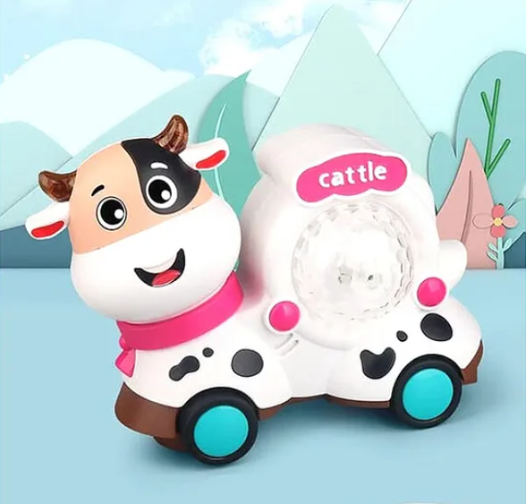 Musical Two-Sided Cattle And Sheep Animal Toy With Light And Music For Kids Multicolor