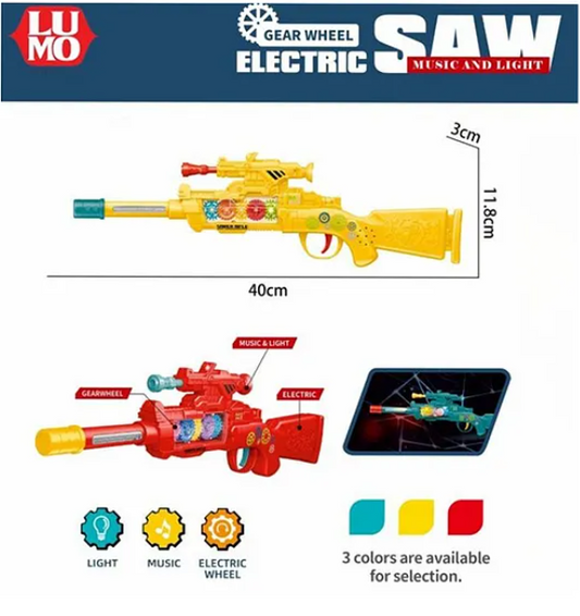 Electric Rifle Gun Toys For Kids With Lights & Music | Fun Educational Learning Kids Toys (Pack of 1 Color May Vary)