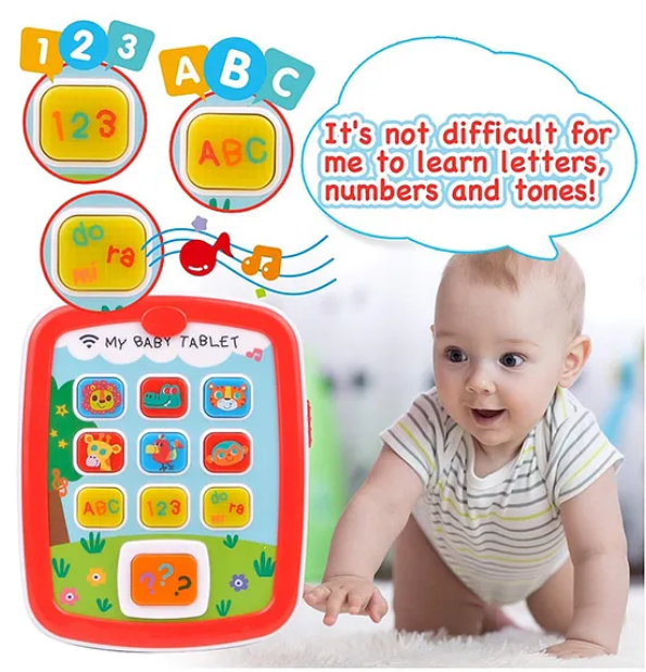 My Baby Tablet Toy Educational Animals Numbers And Color Cognative Learning Baby Tablet Toy For Babies And Kids - Multicolor