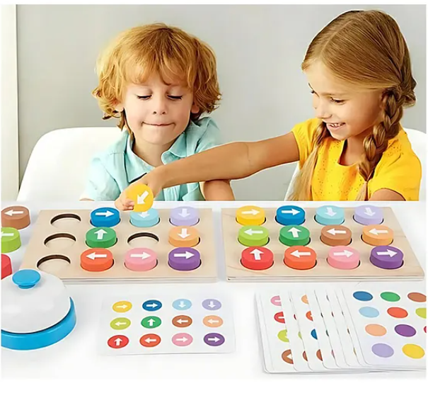 Puzzle Arrow Game Wooden Puzzle with Bell Kit for kids. Multi color