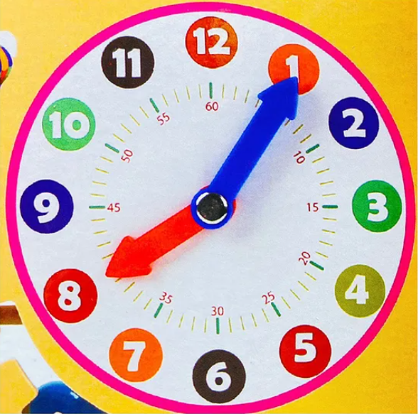 Wooden Calendar Computing Rack Toy With Clock Educational Wooden Toy For Kids - Multicolor