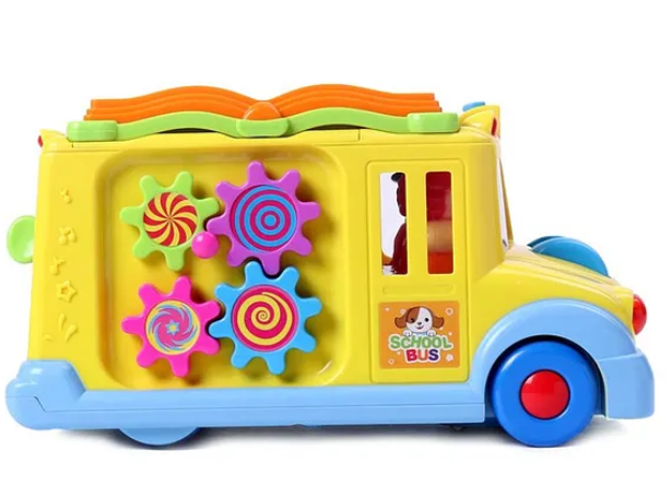 Multi Activity School Bus with Light & Music- Multicolor