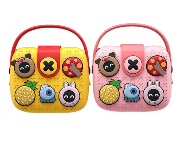 Kids Mini Purse Sling Bag with Trinkets | EVA Children Trendy Crossbody Bag for Kids with Adjustable Strap, Waterproof Design & Spacious Storage (Pack of 1 Color & Design May Vary)