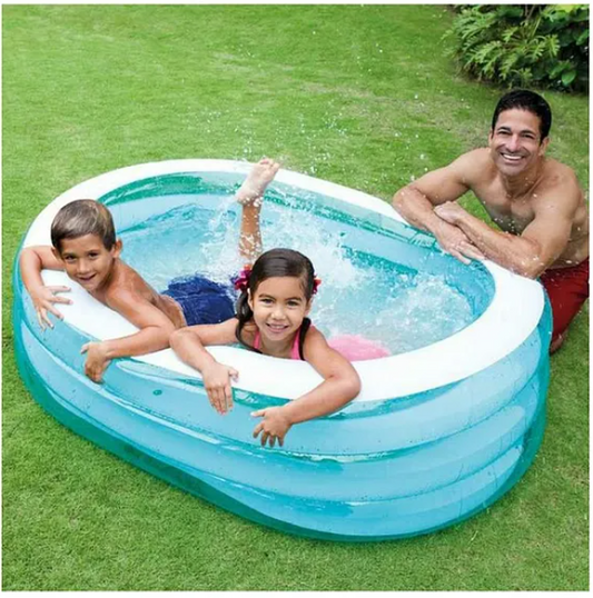 Inflatable Oval Fun Water Pool Swim Water Pool For Kids - Multicolor