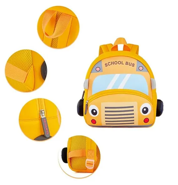 Kids Cartoon Theme School Bag Lightweight Backpack for Preschool & Nursery Kids Premium Design Bag For Kids Best For Pre School Kindergartens Picnic And Holidays - Multicolor Height 9.8 Inches