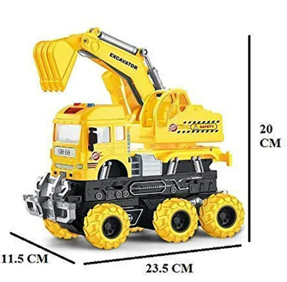 Friction Excavator Truck Toy - Yellow
