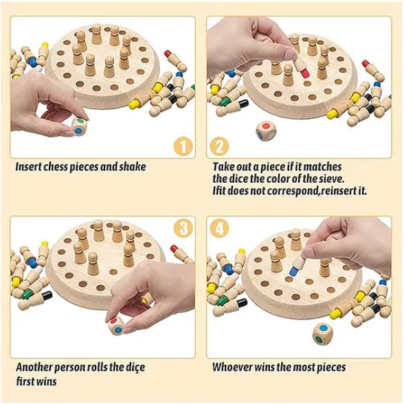 Wooden Brain Teaser With Maze Ball Board Game - Brown