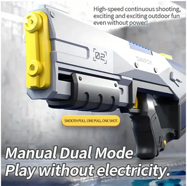 Electric water gun toy automatic water spray high pressure water play gun toy Electric Continuous Emission Toy summer vacation toys kids toys Holi water gun Toys Adult Toys Family Entertainment Toys Pool Toys - Color May Vary